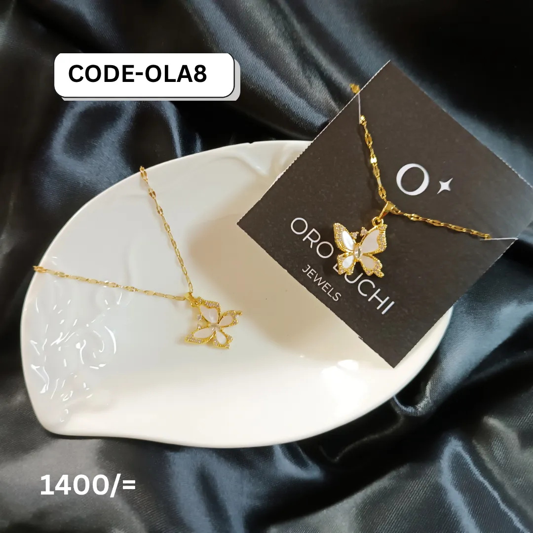 Oro Luchi Non-tarnishing Butterfly Clavicle Chain Necklace