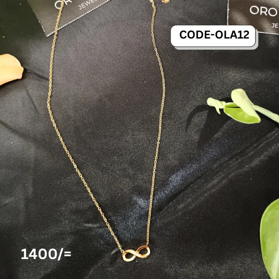 Oro Luchi Infinity Loop Symbol Zircon Necklace