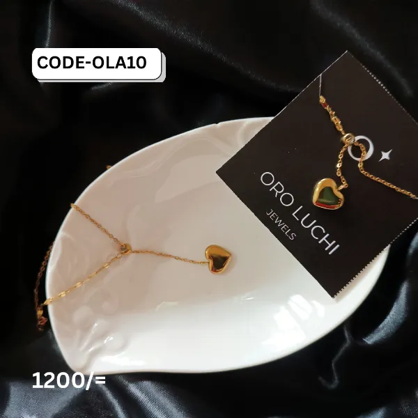 Oro Luchi Minimalist Versatile Love Heart Gold Necklace